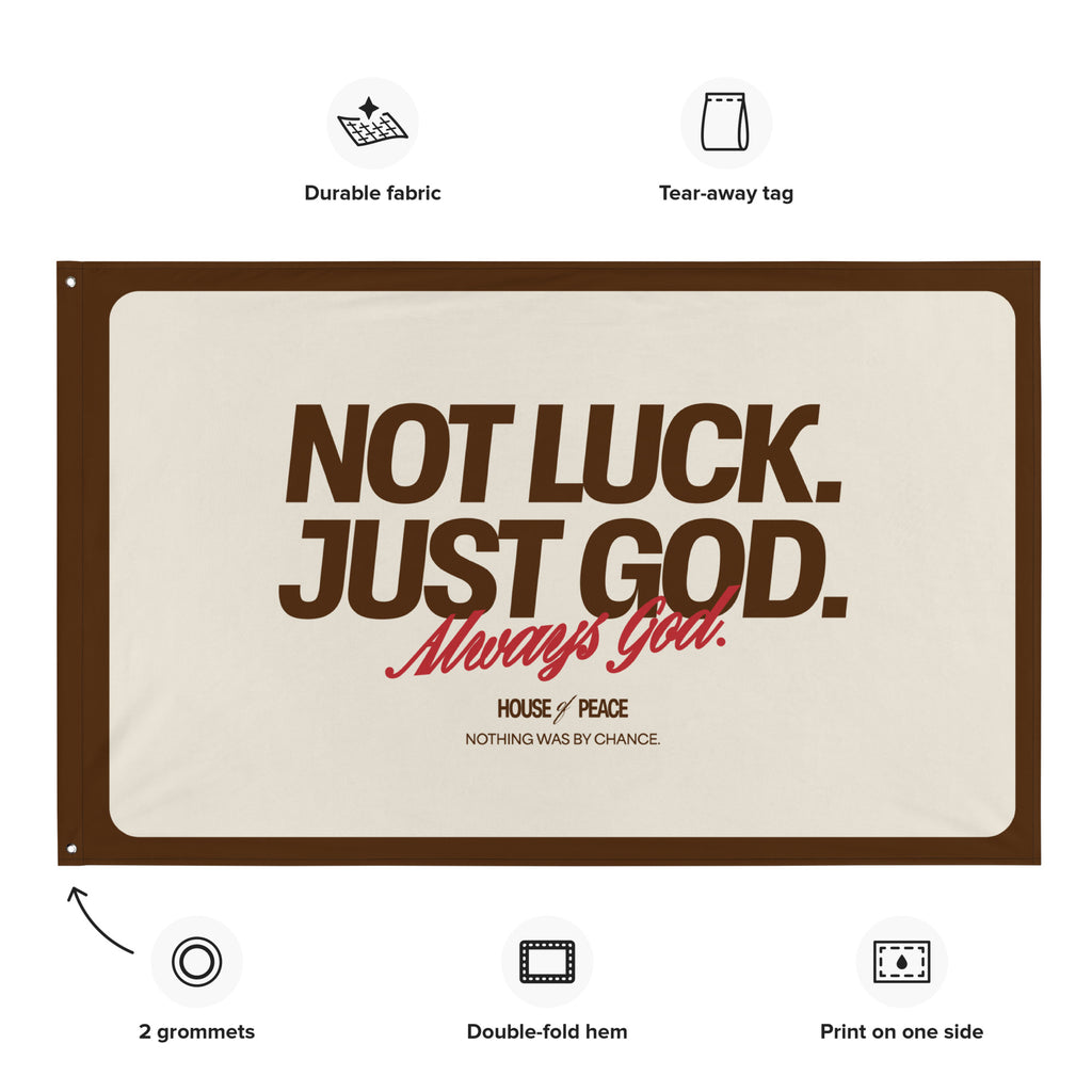 Not Luck Just God Banner Wall Decor Hanging | House of Peace®