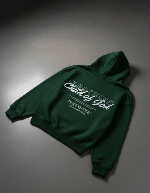 Child of God Green Oversized Heavyweight Hoodie | House Of Peace®
