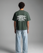 Sunday Worship Club Summer Gray Boxy Drop Shoulder Tee | House of Peace®