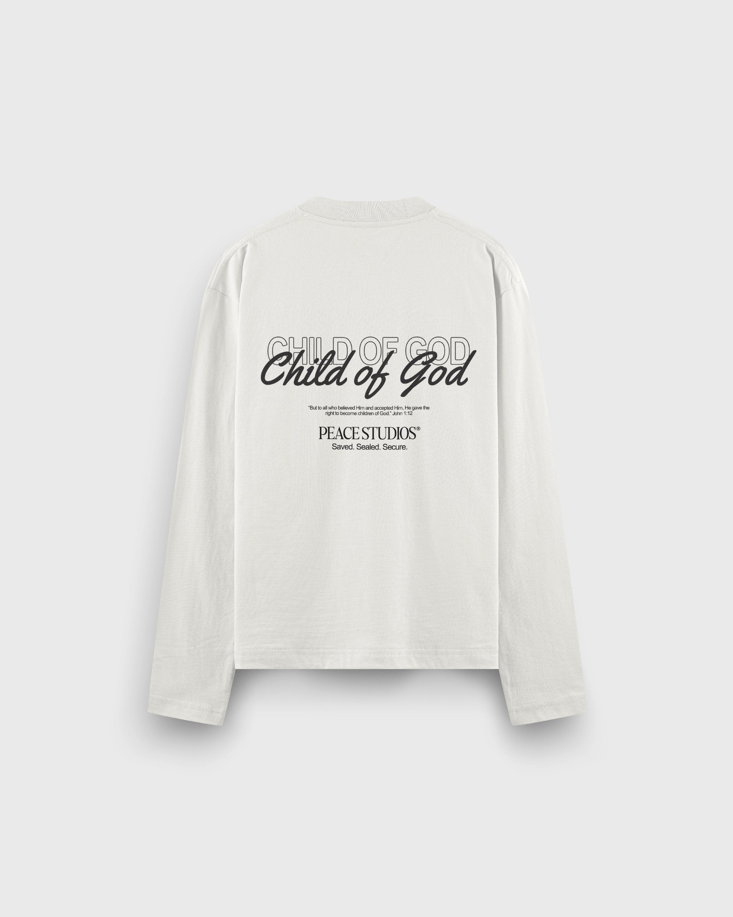 Child of God Longsleeve Loose Fit Tee White | House Of Peace®