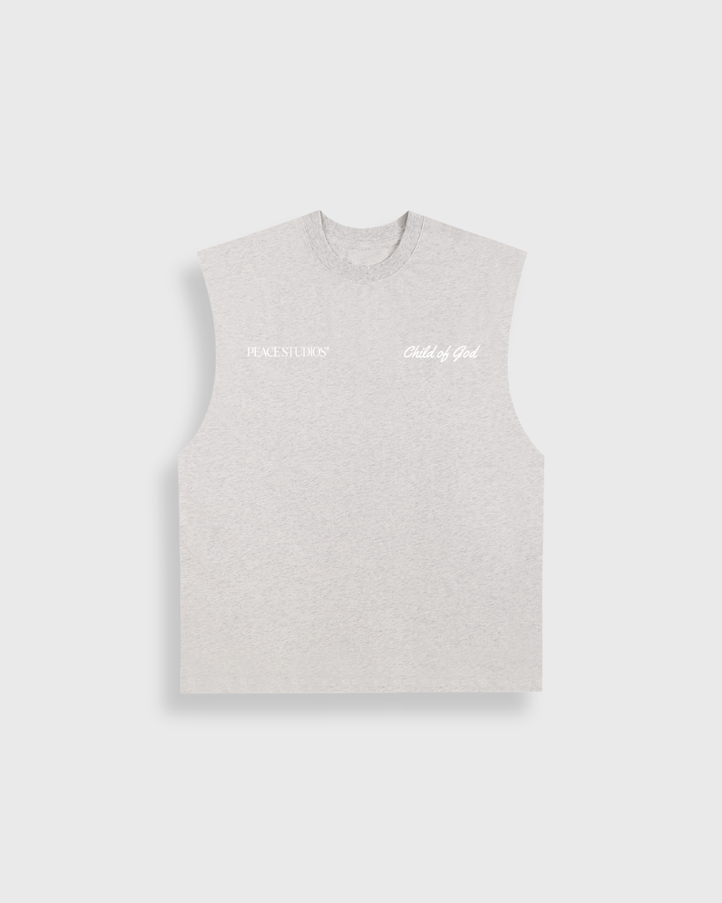 Child of God Ash Gray Raw Edge Heavyweight Tank Top | House Of Peace®