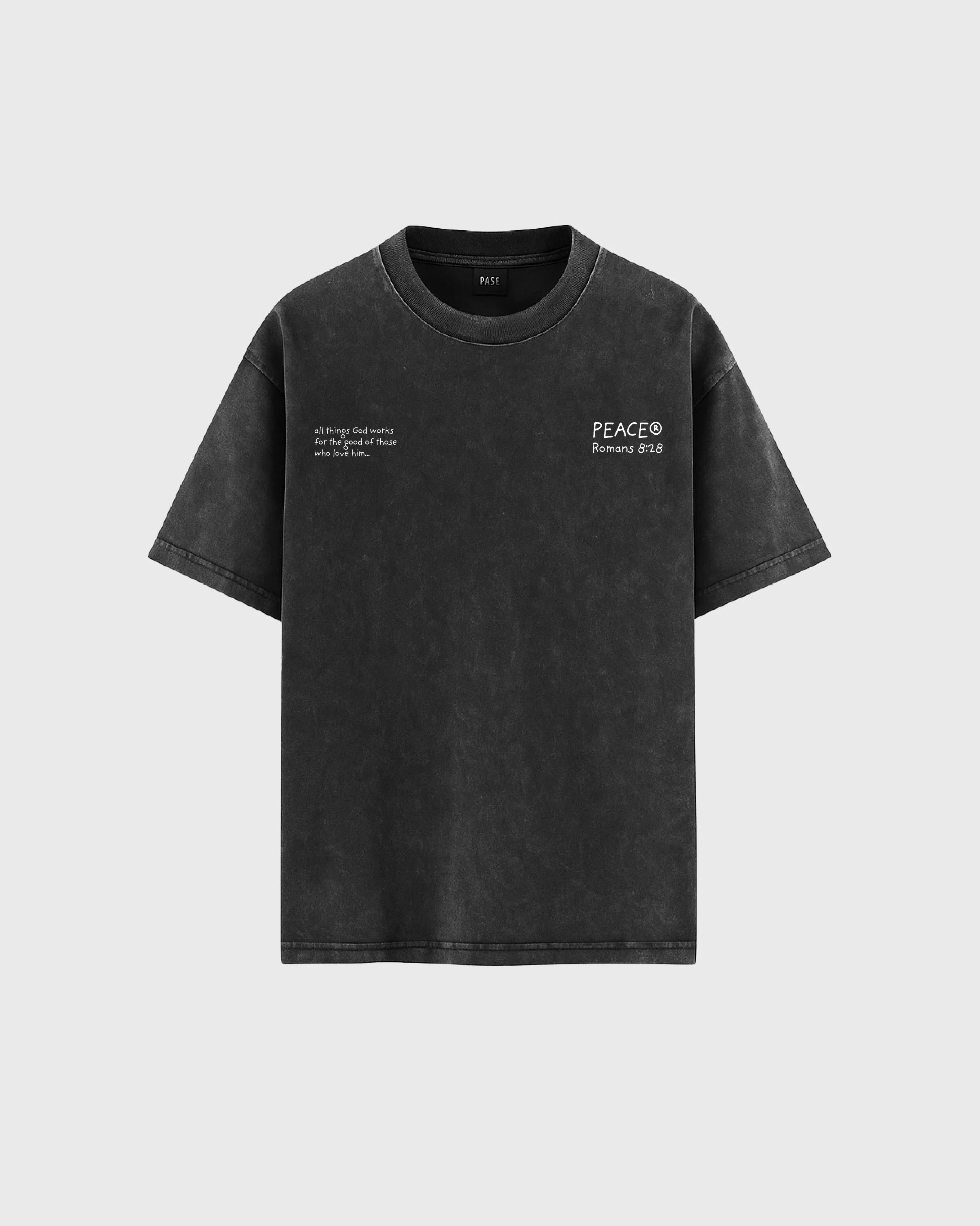 Life is Good Black Acid Washed Oversized Tee | House Of Peace®