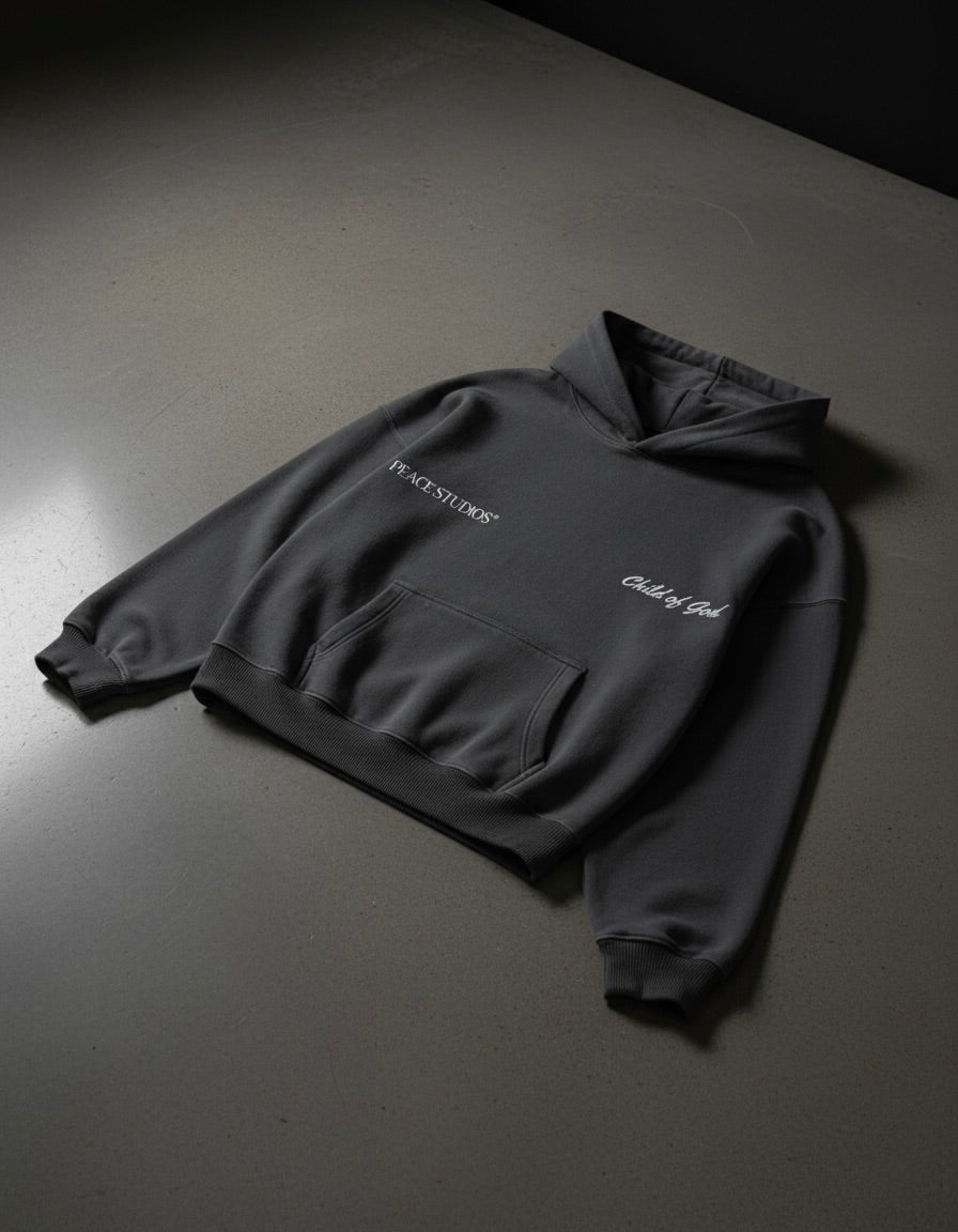 Child of God Gray Oversized Heavyweight Hoodie | House Of Peace®