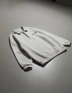 Peacemaker Heavyweight Oat Gray Fleece Polo Sweatshirt | House Of Peace®