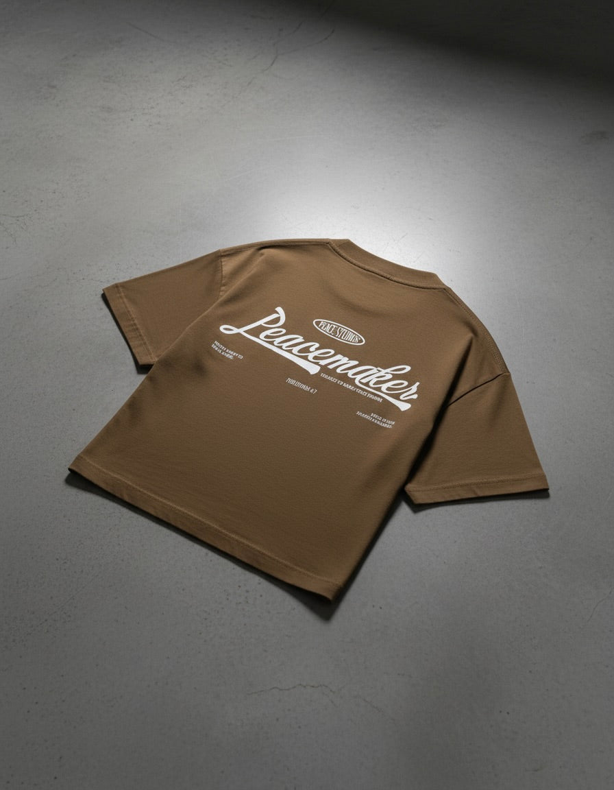 Peacemaker Boxy Tee Coffee | House Of Peace®