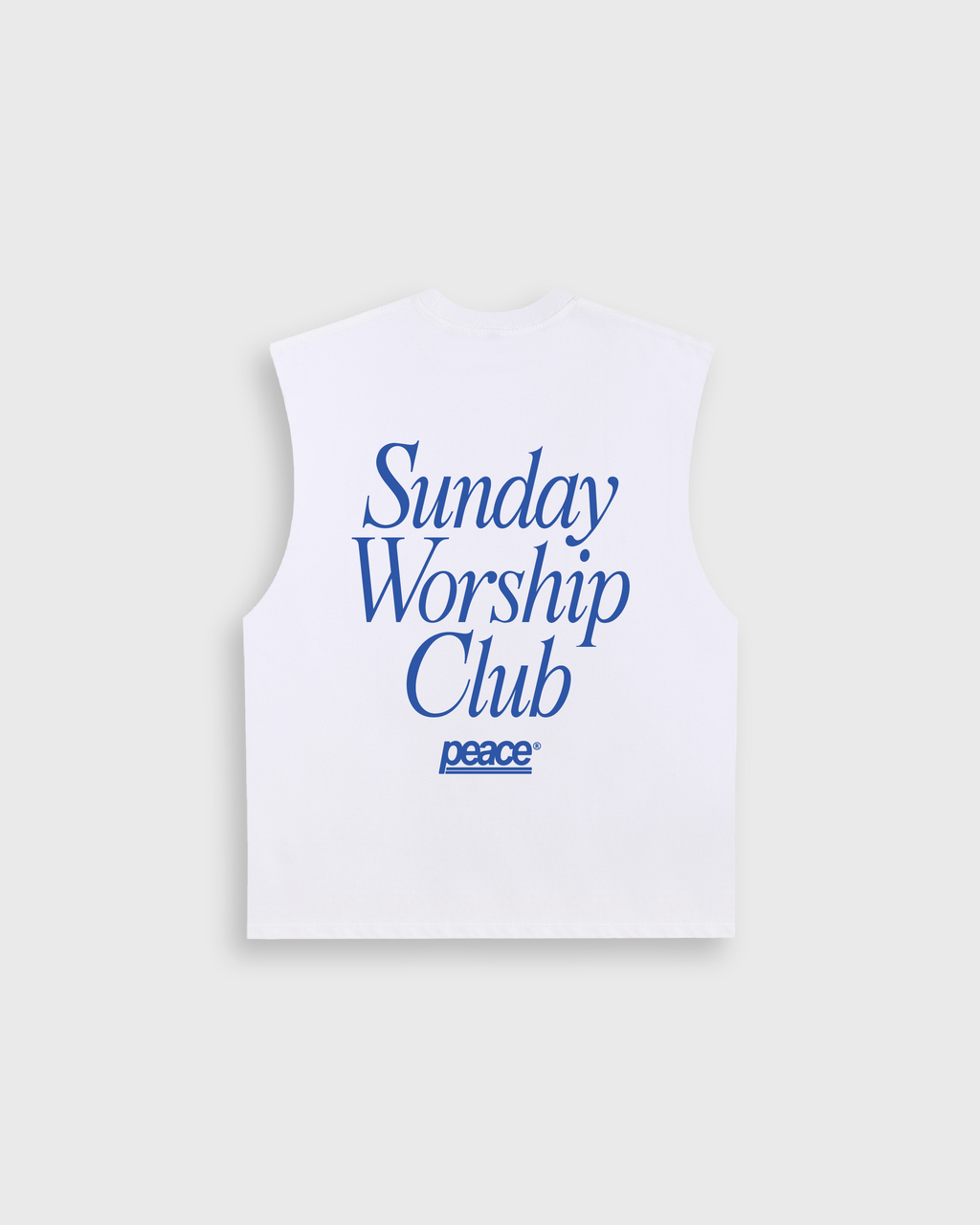 Sunday Worship Club White Raw Edge Tank Top | House Of Peace®