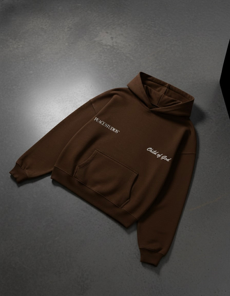 Child of God Coffee Oversized Heavyweight Hoodie | House Of Peace®