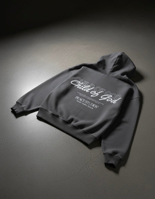 Child of God Gray Oversized Heavyweight Hoodie | House Of Peace®