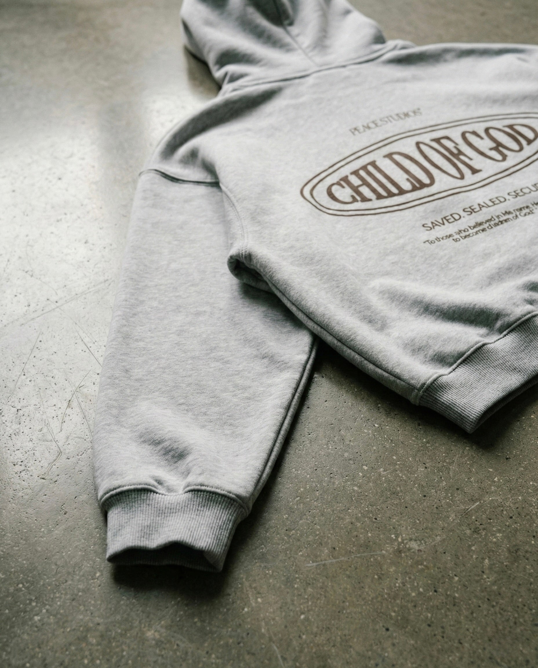 Child of God II Gray Dual-Zip Fleece Boxy Hoodie | House Of Peace®