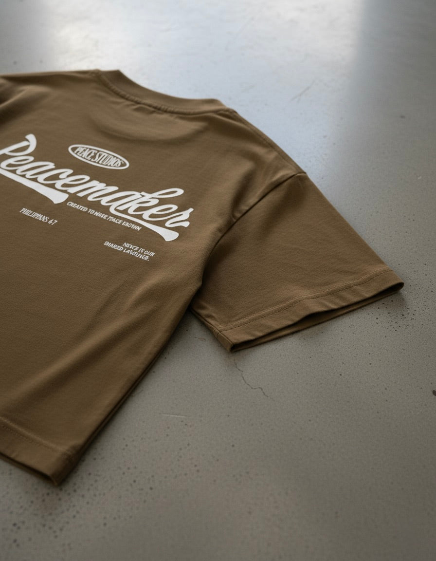 Peacemaker Boxy Tee Coffee | House Of Peace®