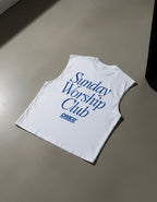 Sunday Worship Club White Raw Edge Tank Top | House Of Peace®