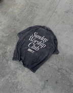 Sunday Worship Club Premium Acid Wash Oversized Heavyweight Tee | Peace® ODMPOD